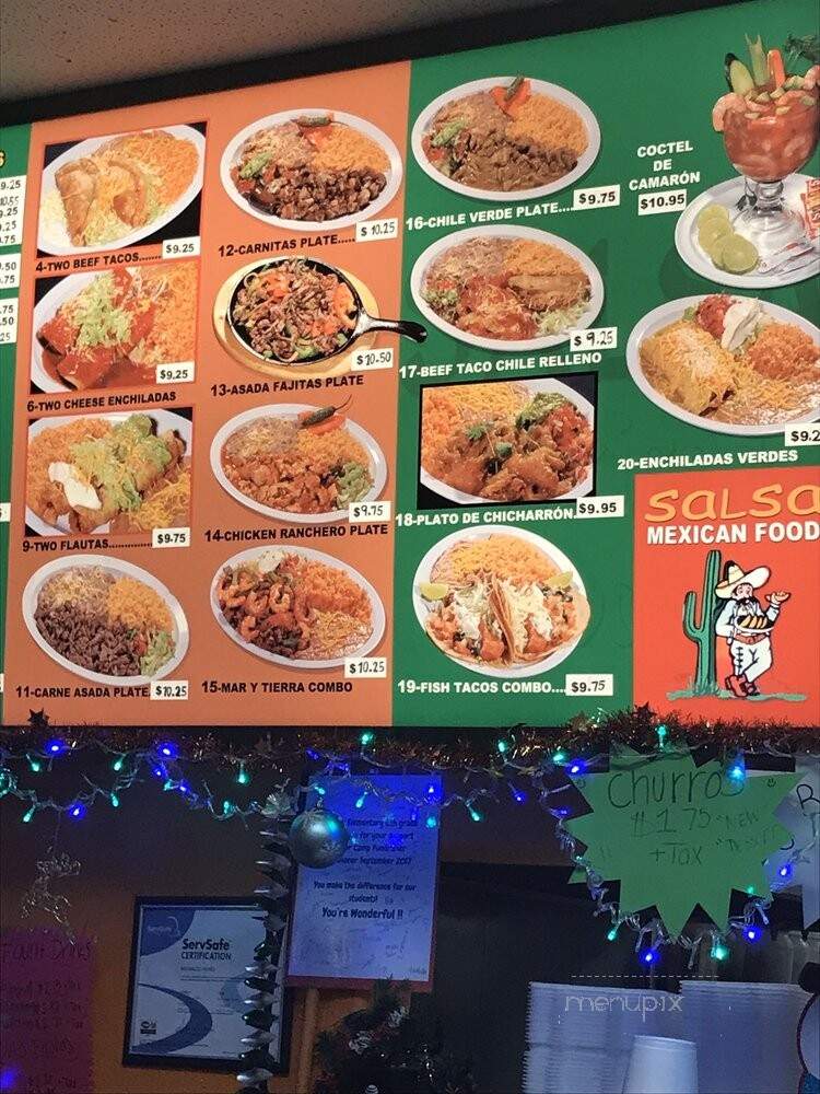Salsa Mexican Food - Ramona, CA menu_pic
