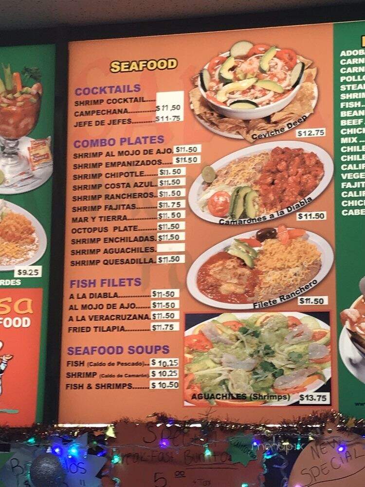 Salsa Mexican Food - Ramona, CA menu_pic