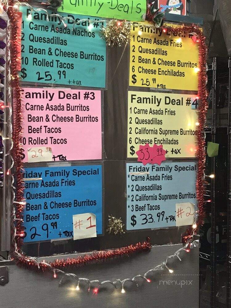 Salsa Mexican Food - Ramona, CA menu_pic
