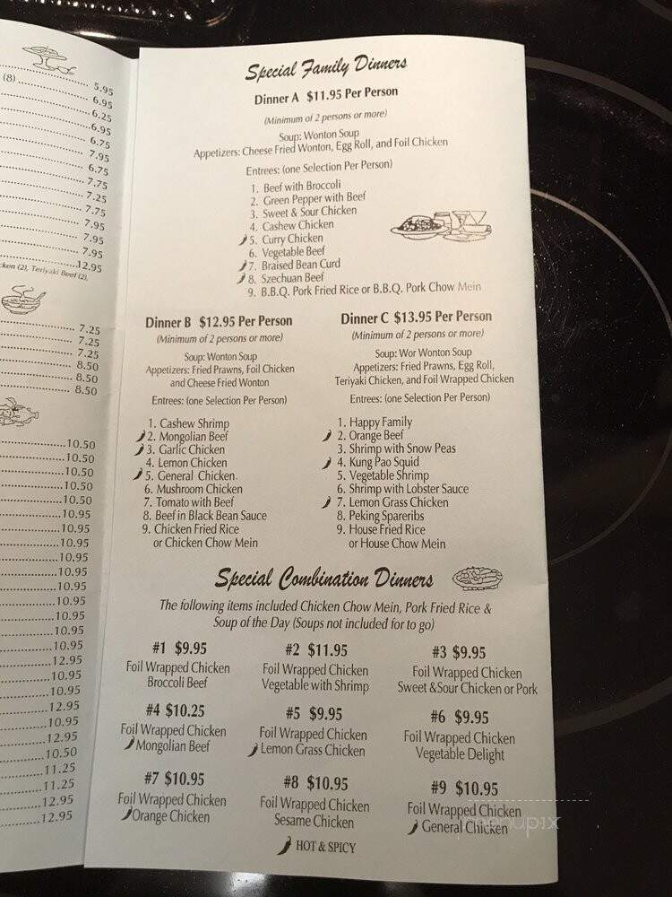 China House Restaurant - Citrus Heights, CA menu_pic