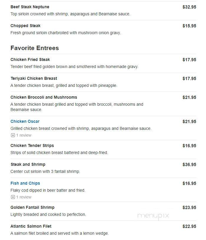Cattlemen's Steak House - Greeley, CO menu_pic