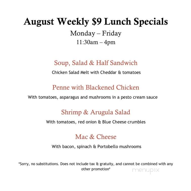 Anthony Jack's Woodfire Grille - Southington, CT menu_pic