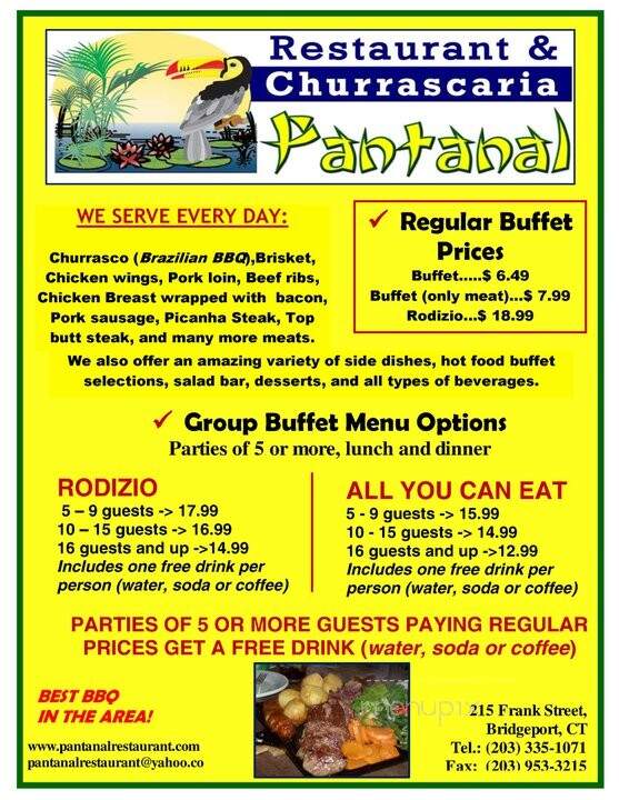 Pantanal Restaurant - Bridgeport, CT menu_pic