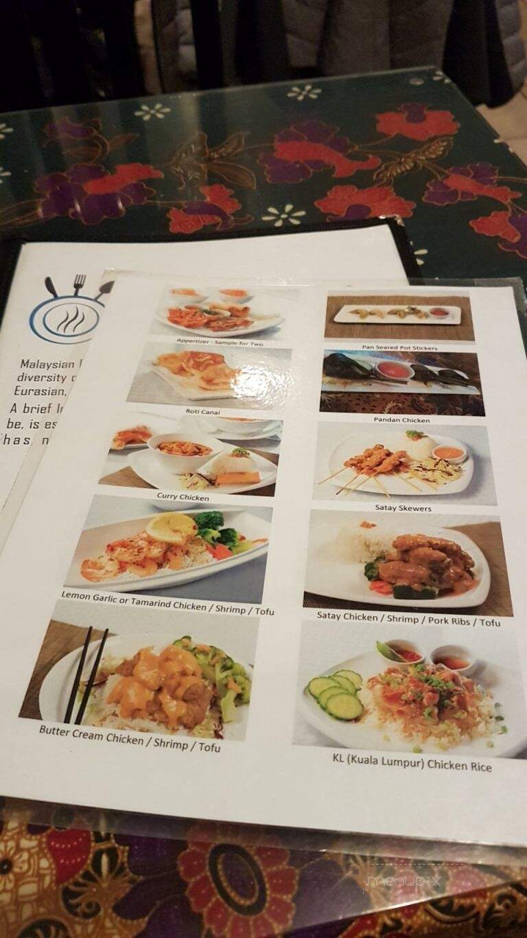 Cinta Ria Malaysian Fusion Malaisienne - Moncton, NB menu_pic