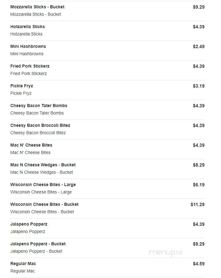 Sheetz - Rocky Mount, NC menu_pic