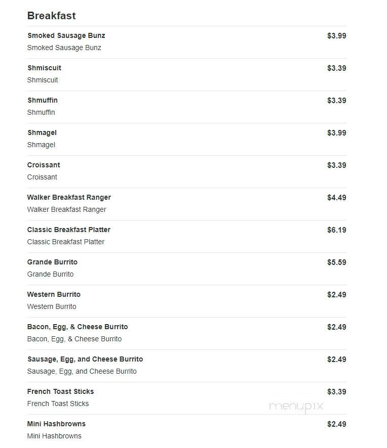 Sheetz - Rocky Mount, NC menu_pic