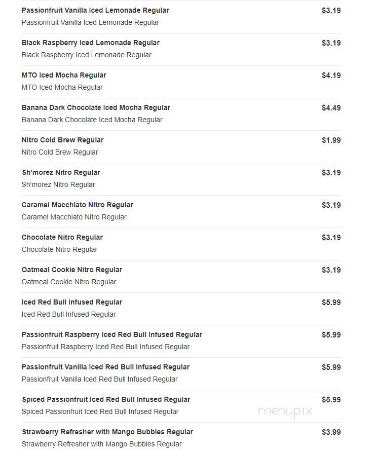 Sheetz - Rocky Mount, NC menu_pic
