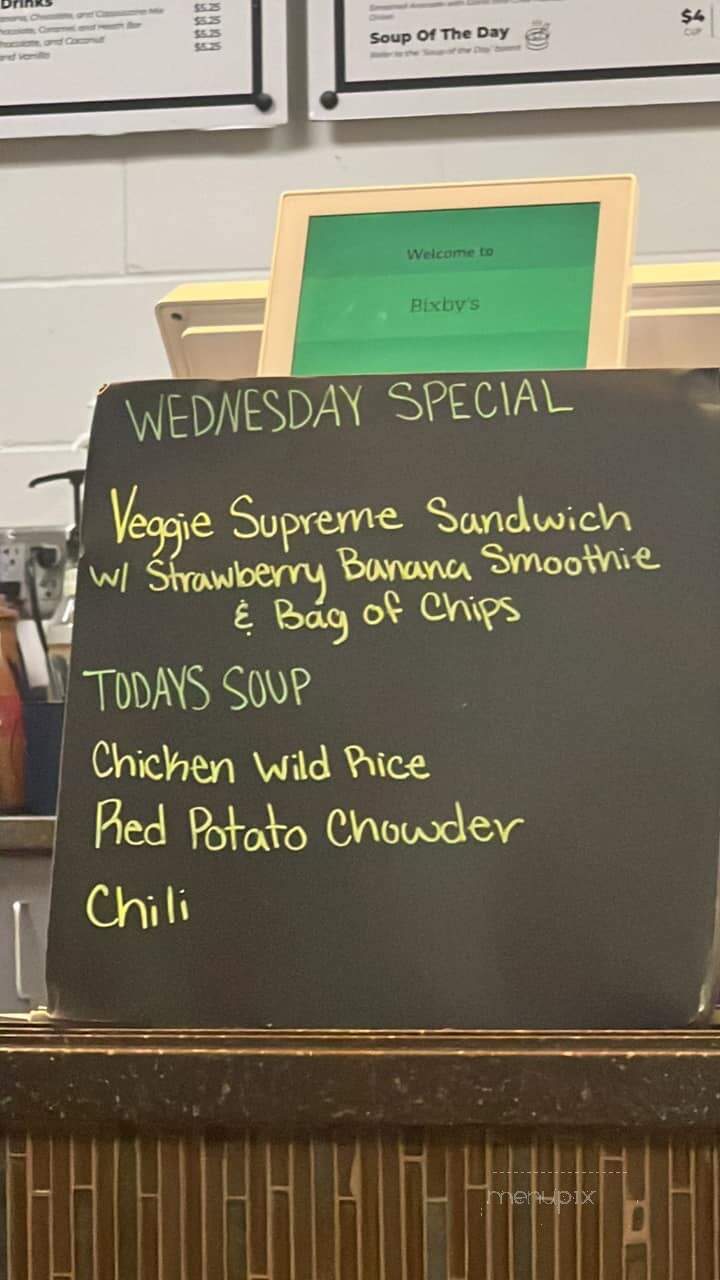 Bixby's - Grand Rapids, MN menu_pic