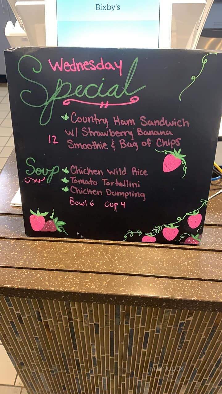 Bixby's - Grand Rapids, MN menu_pic