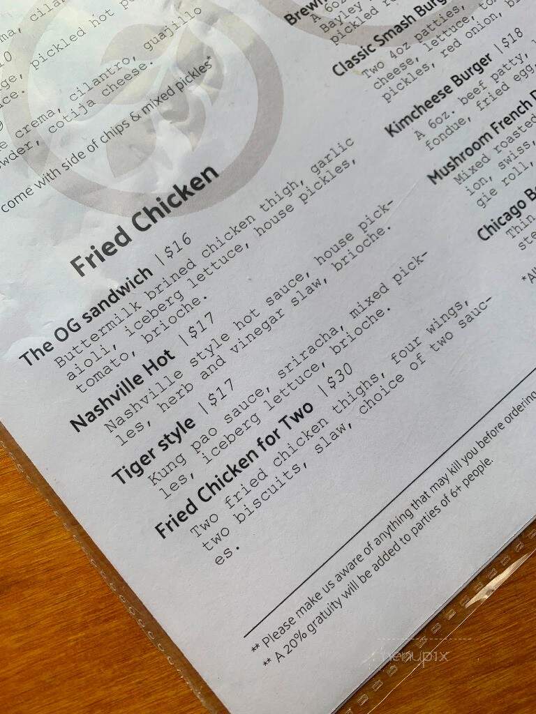 Goodwater Brewery - Williston, VT menu_pic