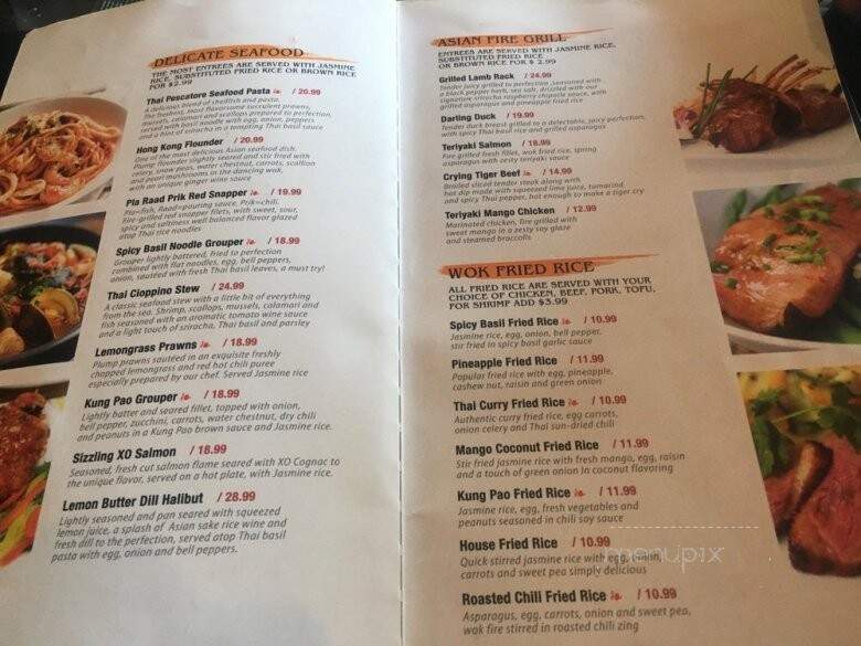 Sriracha Thai Bistro & Oyster Bar - Moline, IL menu_pic
