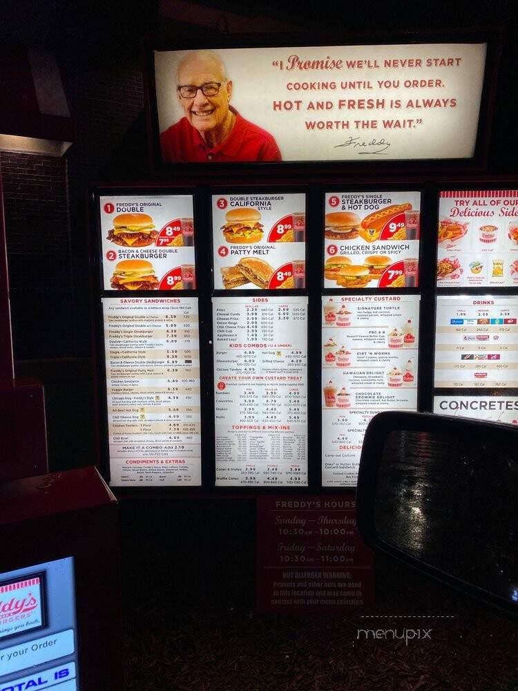 Freddy's Frozen Custard & Steakburgers - Terrell, TX menu_pic
