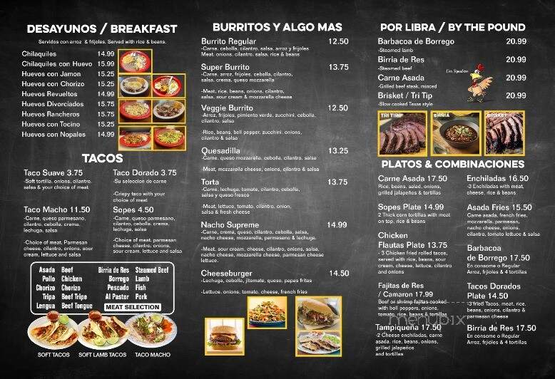 Noriega's Chicken Grill Family Restaurant - Lodi, CA menu_pic