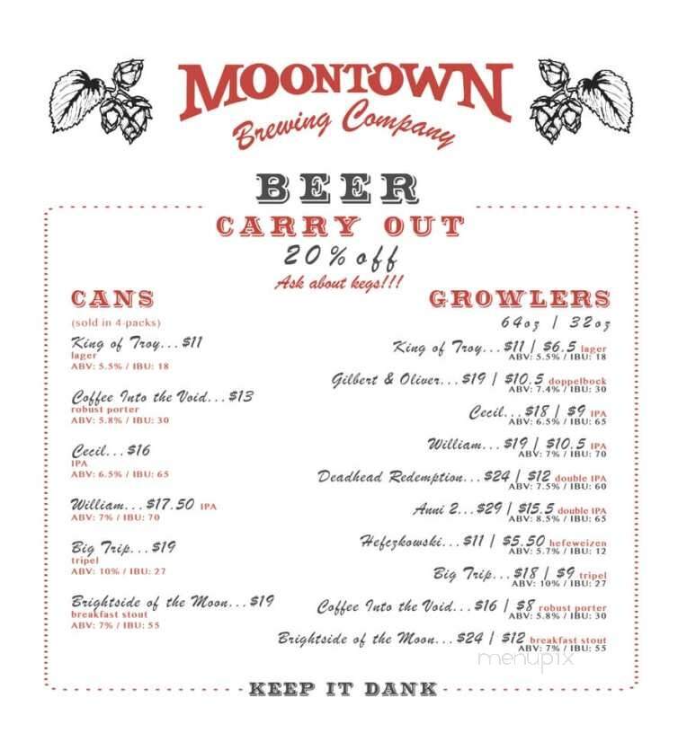 Moontown Brewing Company - Whitestown, IN