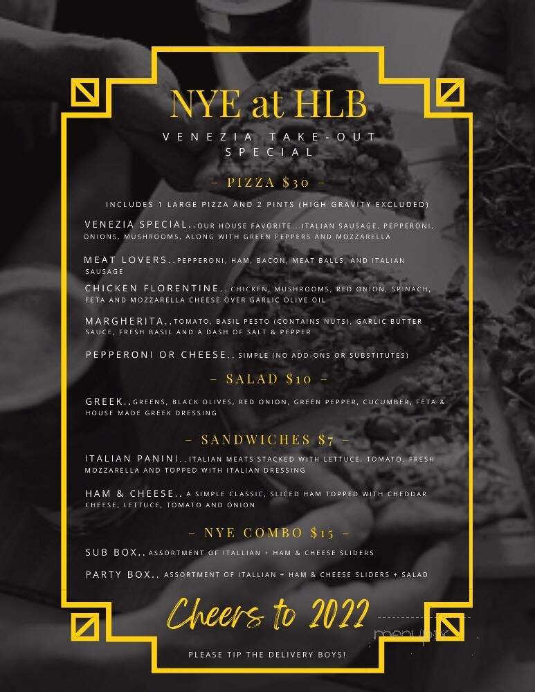 Harbor Light Brewery - South Haven, MI menu_pic
