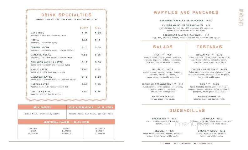 Cafe Rica - Battle Creek, MI menu_pic