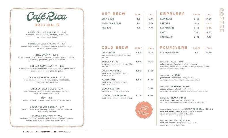 Cafe Rica - Battle Creek, MI menu_pic