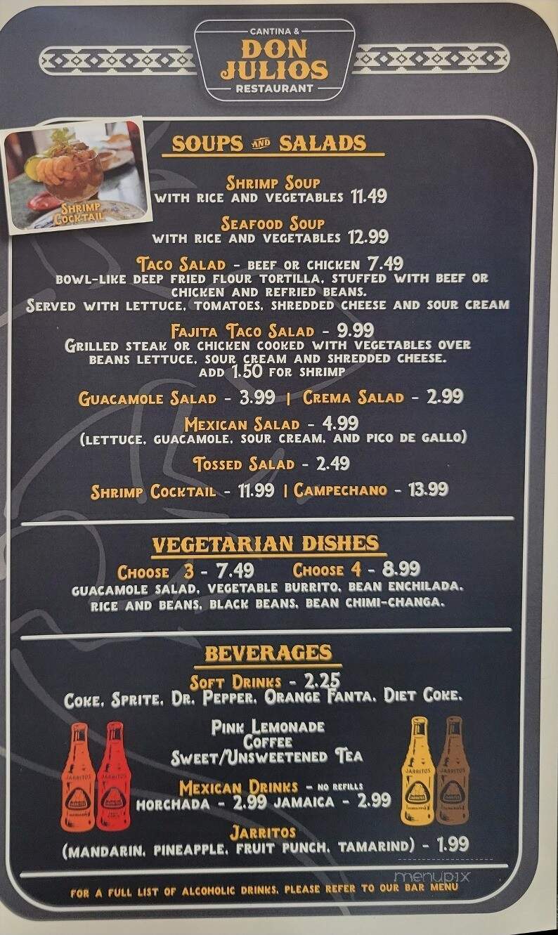 Don Julio's Mexican restaurant - Tifton, GA menu_pic