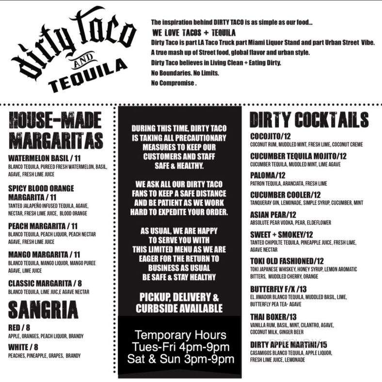 Dirty Taco + Tequila - Rockville Centre, NY