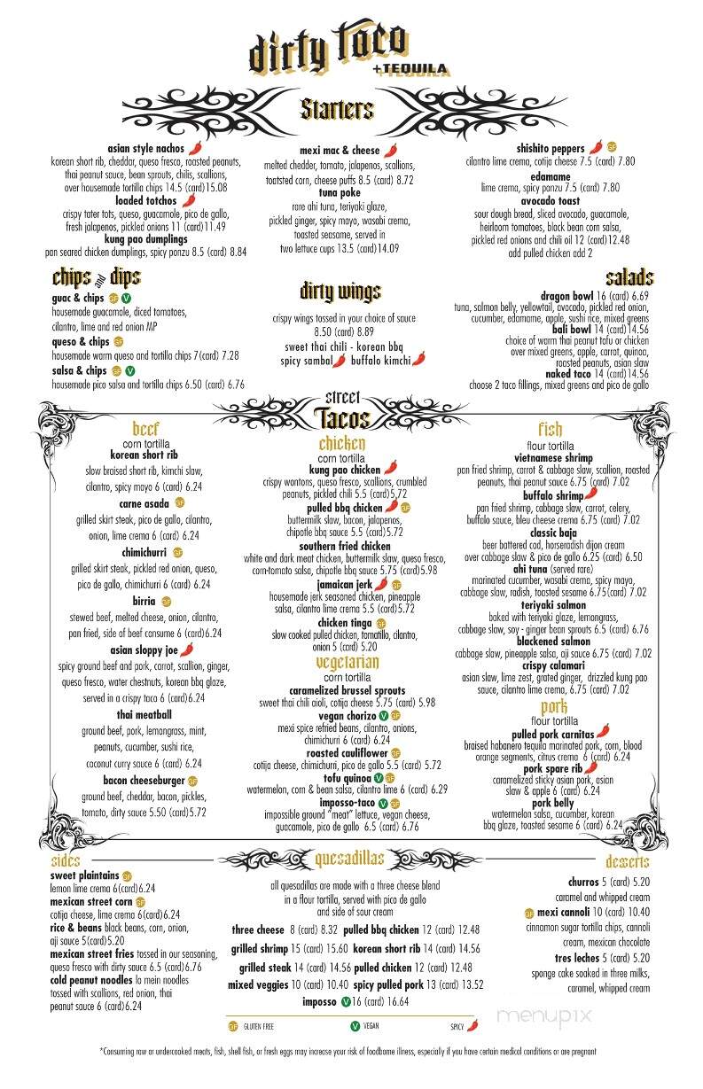Dirty Taco + Tequila - Rockville Centre, NY menu_pic