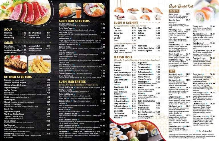 Eagle Sushi And Steakhouse - Windham, ME menu_pic