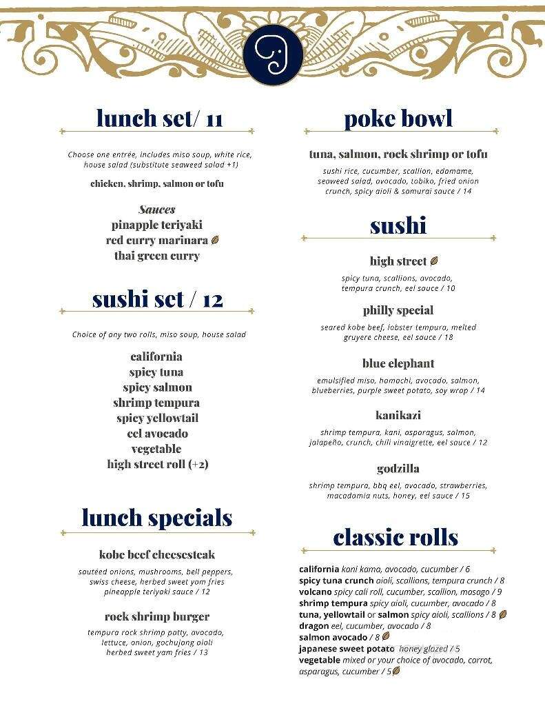 The Blue Elephant - Pottstown, PA menu_pic