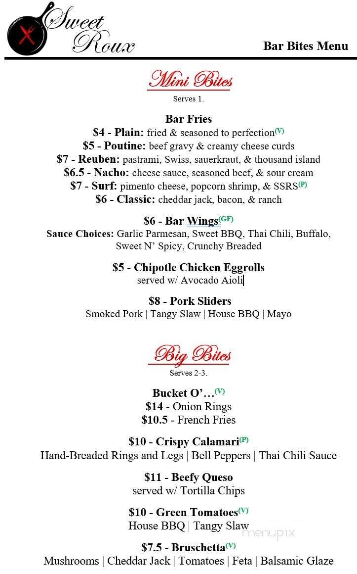 Sweet Roux - Culpeper, VA menu_pic