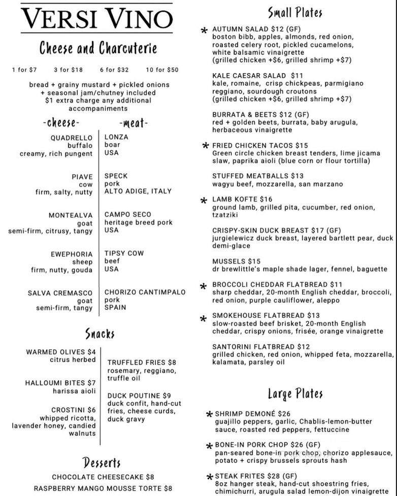Versi Vino - Maple Shade, NJ menu_pic