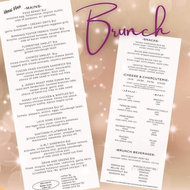 Versi Vino - Maple Shade, NJ menu_pic