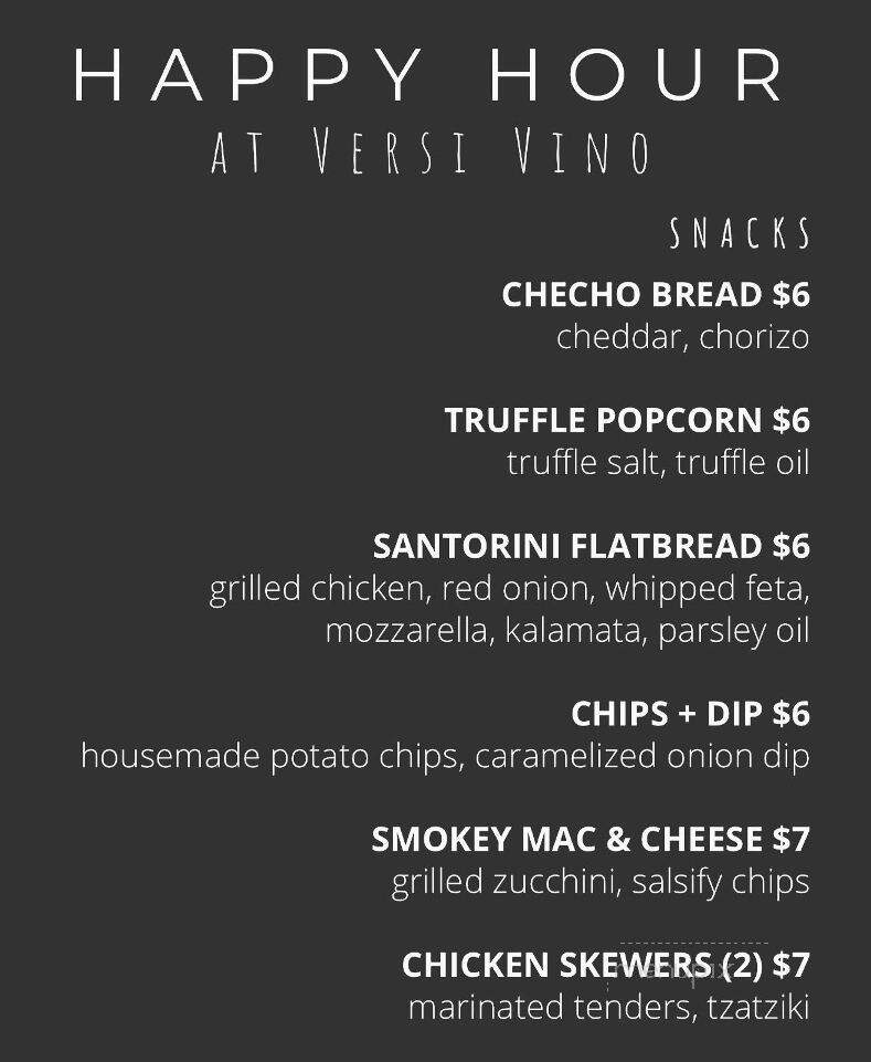 Versi Vino - Maple Shade, NJ menu_pic