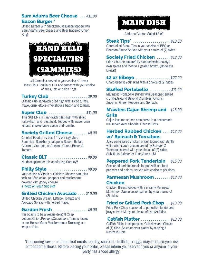 Society American Nosherie - Lawrenceburg, TN menu_pic