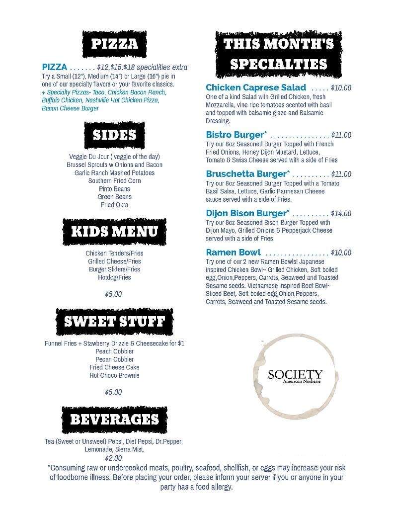 Society American Nosherie - Lawrenceburg, TN menu_pic