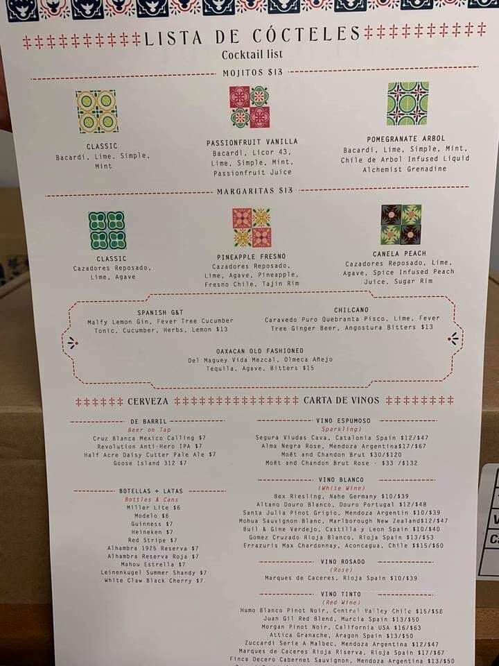 Lirica - Chicago, IL menu_pic