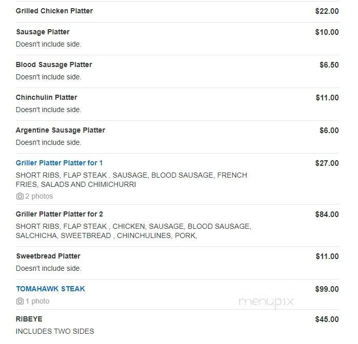 The Pampa Grill - Boca Raton, FL menu_pic