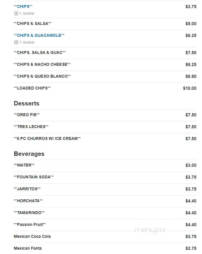 Baja's Grill Express - Attleboro, MA menu_pic