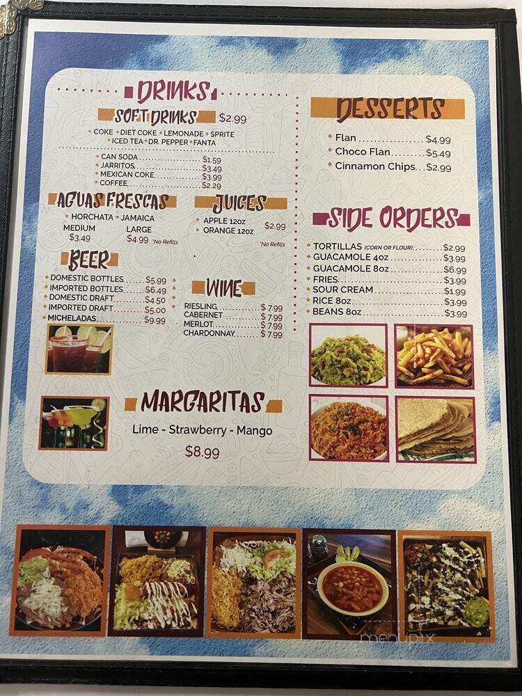 Mi Tierra Mexican Food - Corona, CA menu_pic