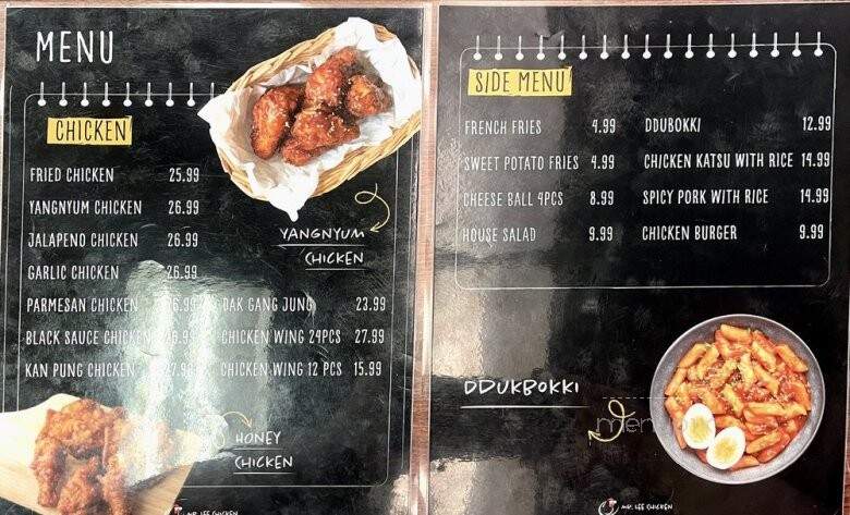 Mr Lee Chicken - Concord, CA menu_pic