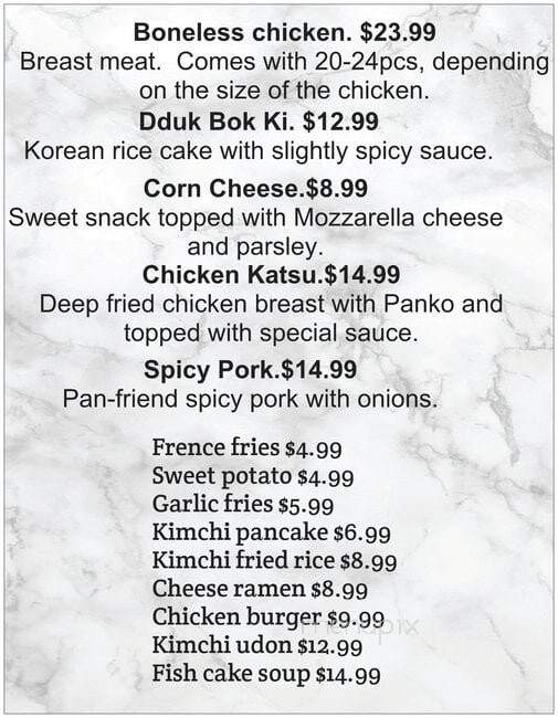 Mr Lee Chicken - Concord, CA menu_pic