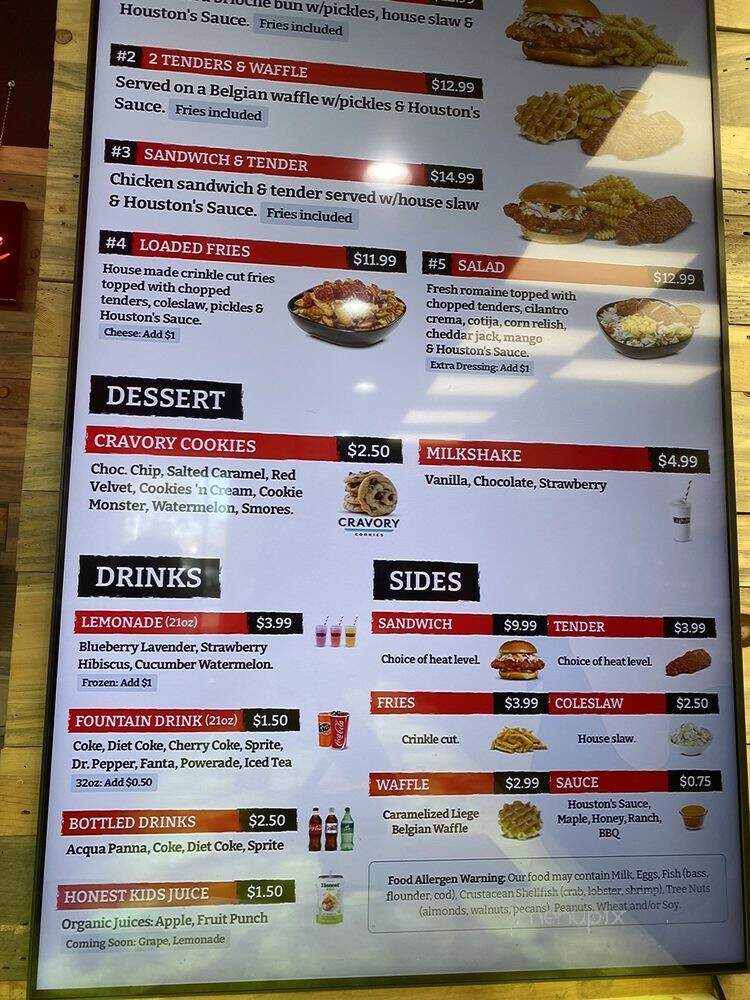 Houston's Hot Chicken - Henderson, NV menu_pic