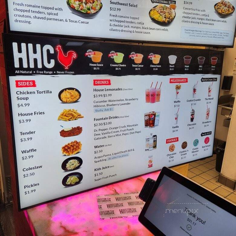 Houston's Hot Chicken - Henderson, NV menu_pic