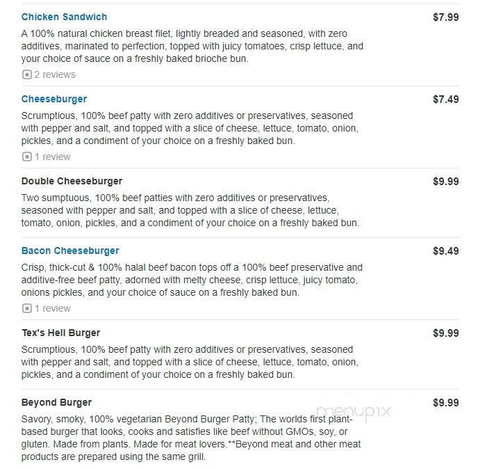 Texas Chicken & Burgers - Levittown, PA menu_pic
