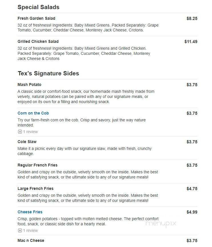 Texas Chicken & Burgers - Levittown, PA menu_pic