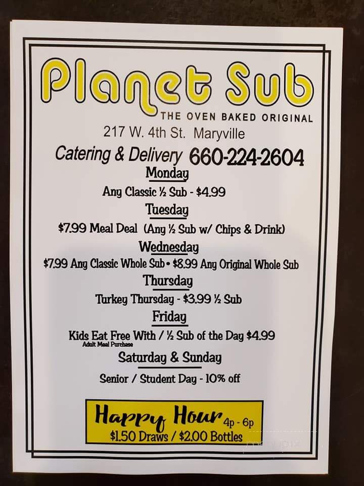 Planet Sub - Maryville, MO