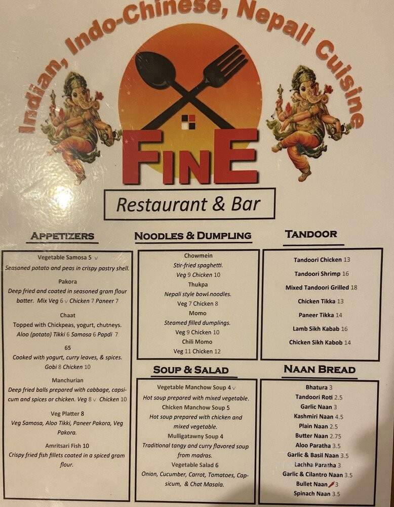 Fine Restaurant & Bar - Erie, PA menu_pic