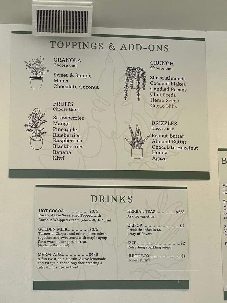 Bloom - A Plant Inspired Eatery - Logan, UT menu_pic