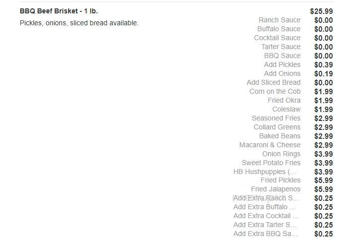Piggybacks BBQ & Catfish - Lake City, SC menu_pic