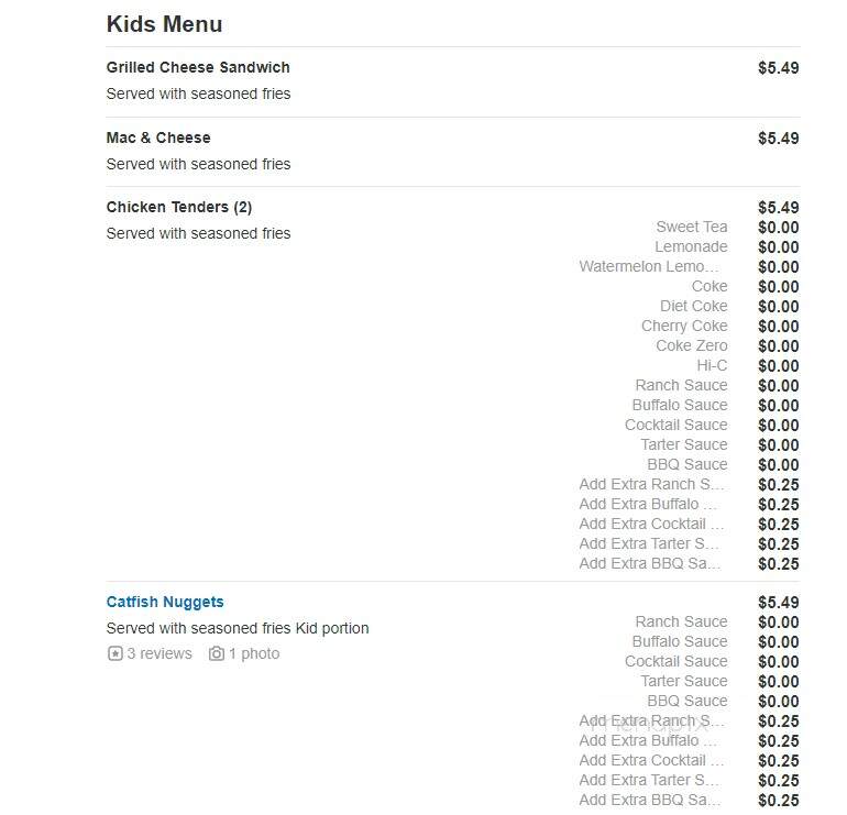 Piggybacks BBQ & Catfish - Lake City, SC menu_pic
