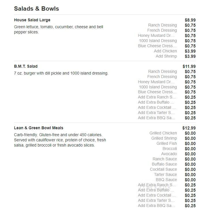 Piggybacks BBQ & Catfish - Lake City, SC menu_pic