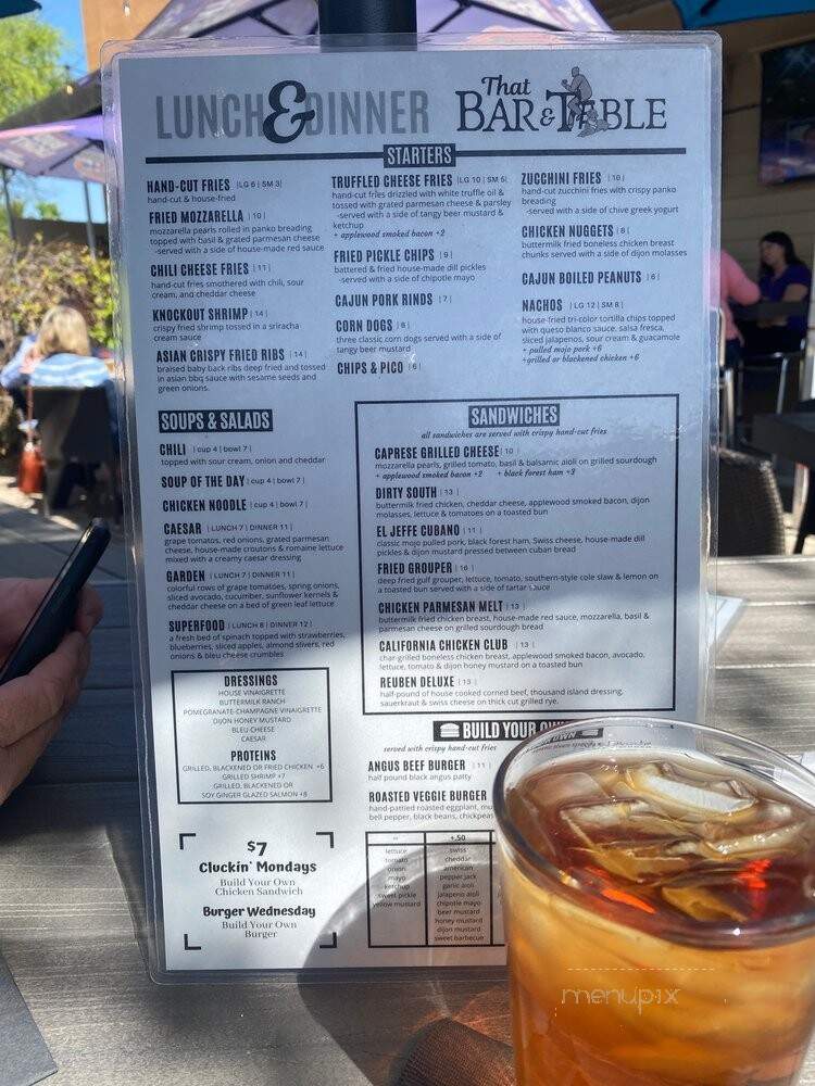That Bar & Table - Gainesville, FL menu_pic