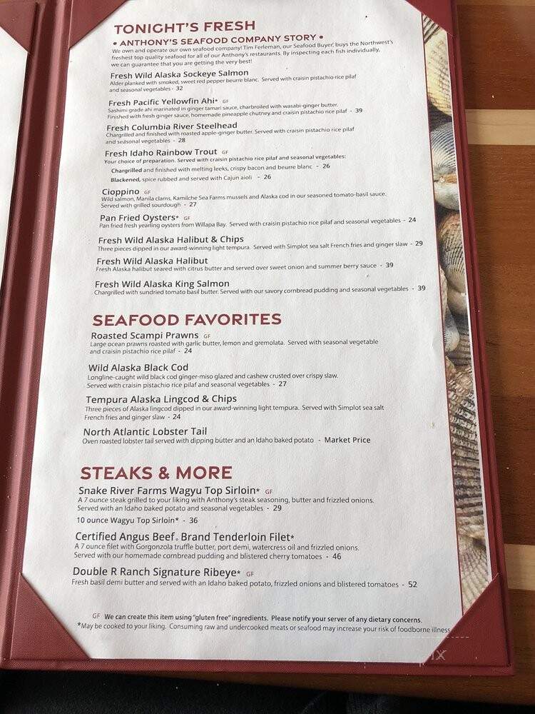 Anthony's Boise - Boise, ID menu_pic